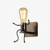 wall lamp Metal man wall hanging in retro colour Robot