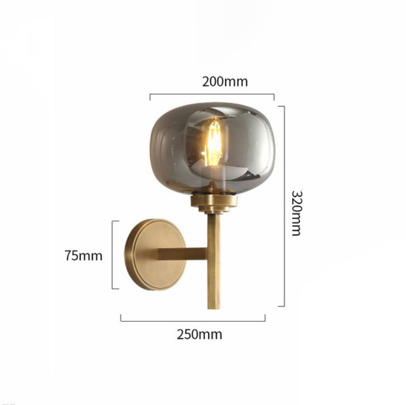 wall lamp modern LED wall lamp with metal arm and gold Huxley