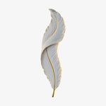 Applique murale moderne LED en forme de plume blanche Kauai