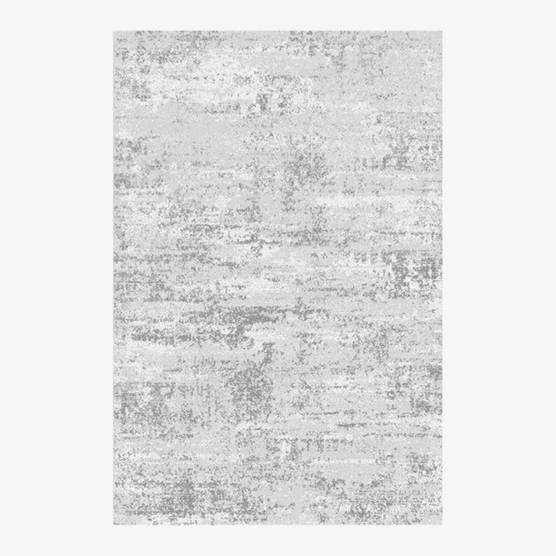Rectangular carpet light grey shaggy style