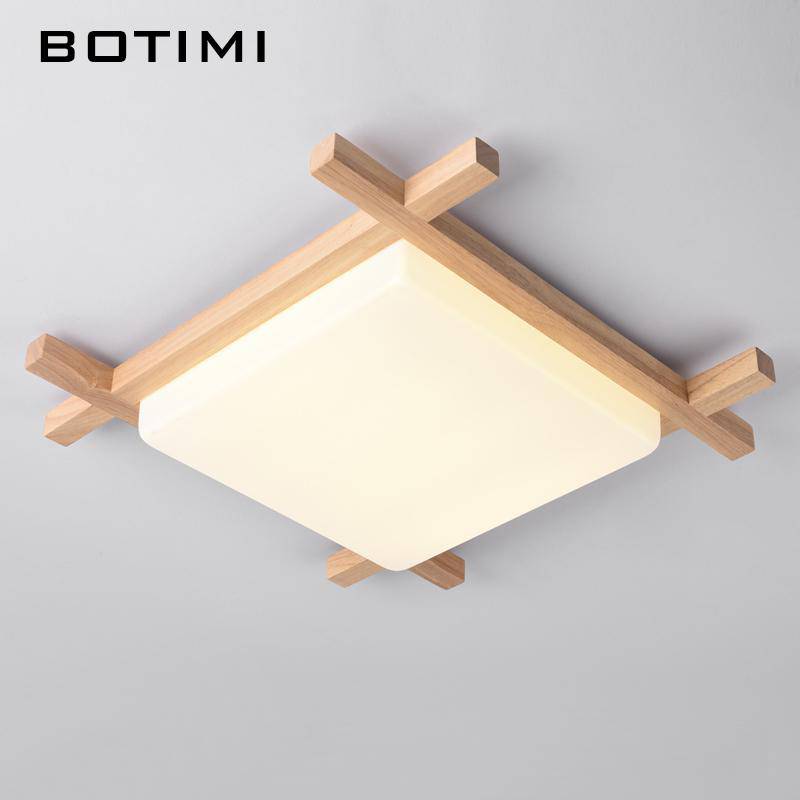 Lámpara de techo de madera Botimi LED