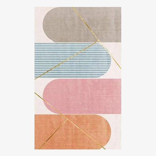 Tapis rectangle aux formes géométriques modernes Alia B