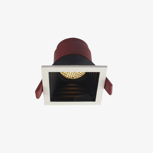 Spot moderne LED carré aux bords épais blancs encastré