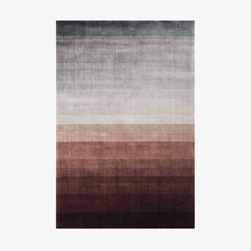 Tapis rectangle moderne coloré style Randerup rouge
