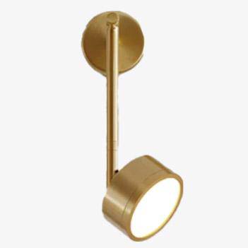 wall lamp LED wall lamp with cylindrical lamp and gold stem Lofty