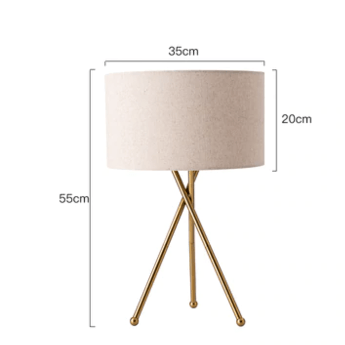Lampadaire moderne LED tripod avec abat-jour cylindrique - vue 6 sur 6