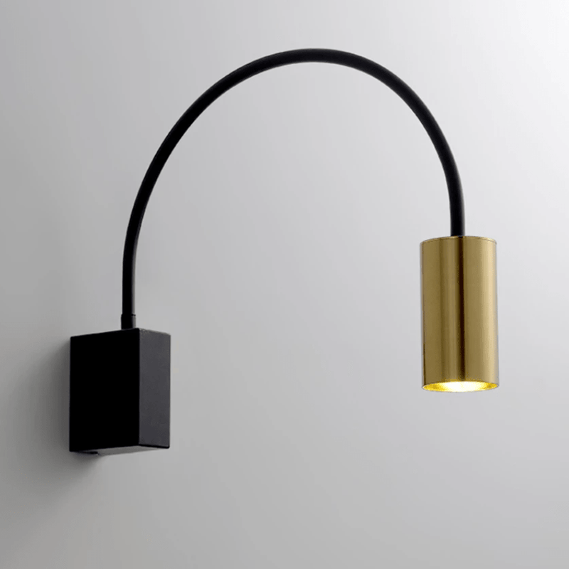 Lámpara de pared design Metal LED en forma de semicírculo negro