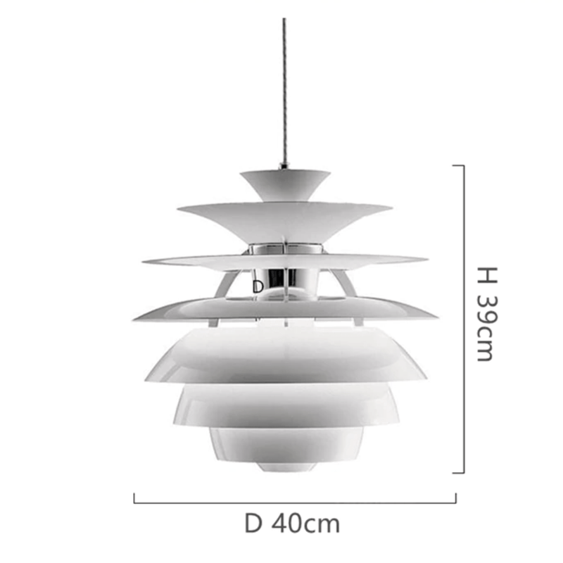 Lámpara de suspensión design Pantallas metálicas de LEDs de diferentes formas
