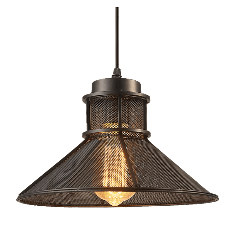 pendant light retro LED with lampshade conical copper industrial style