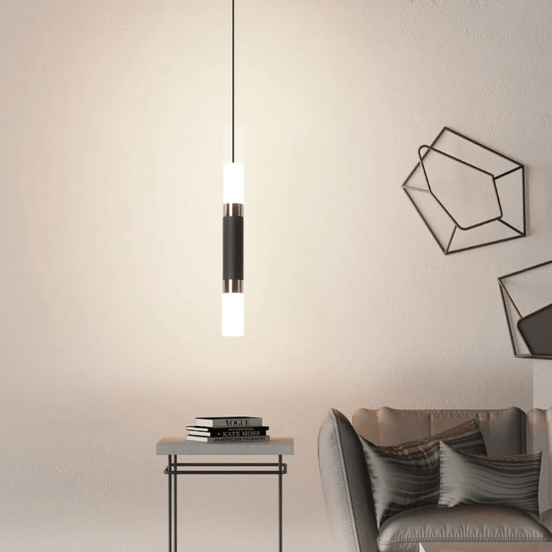 pendant light LED design in cylindrical metal tube Bar