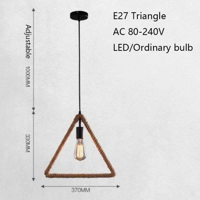 Lámpara de suspensión LED moderno en cuerda geométrica Hendese