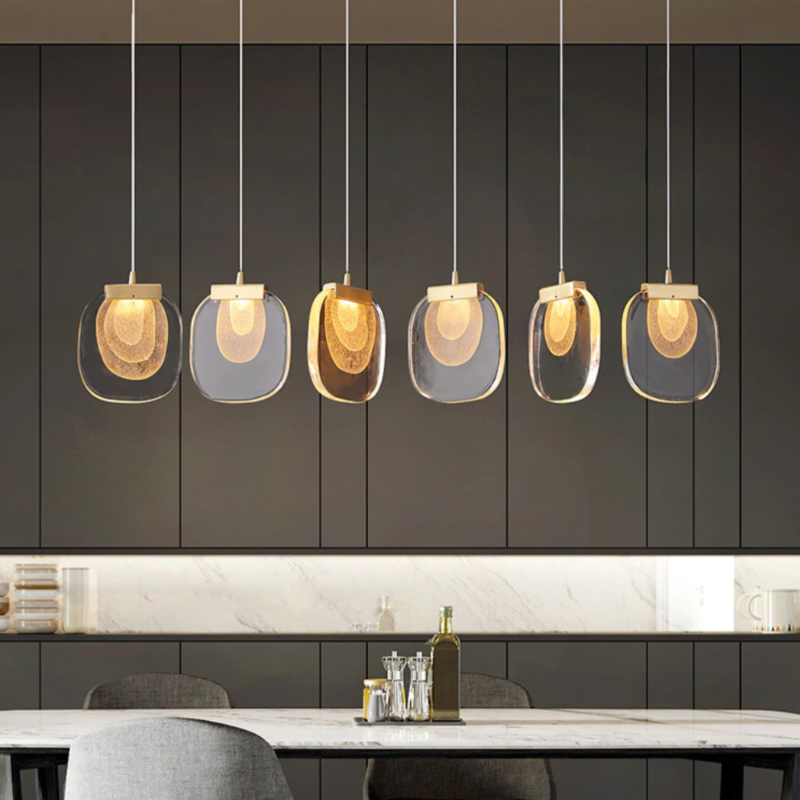 Suspension moderne luxury avec lampe en verre Anamy - vue 2 sur 3