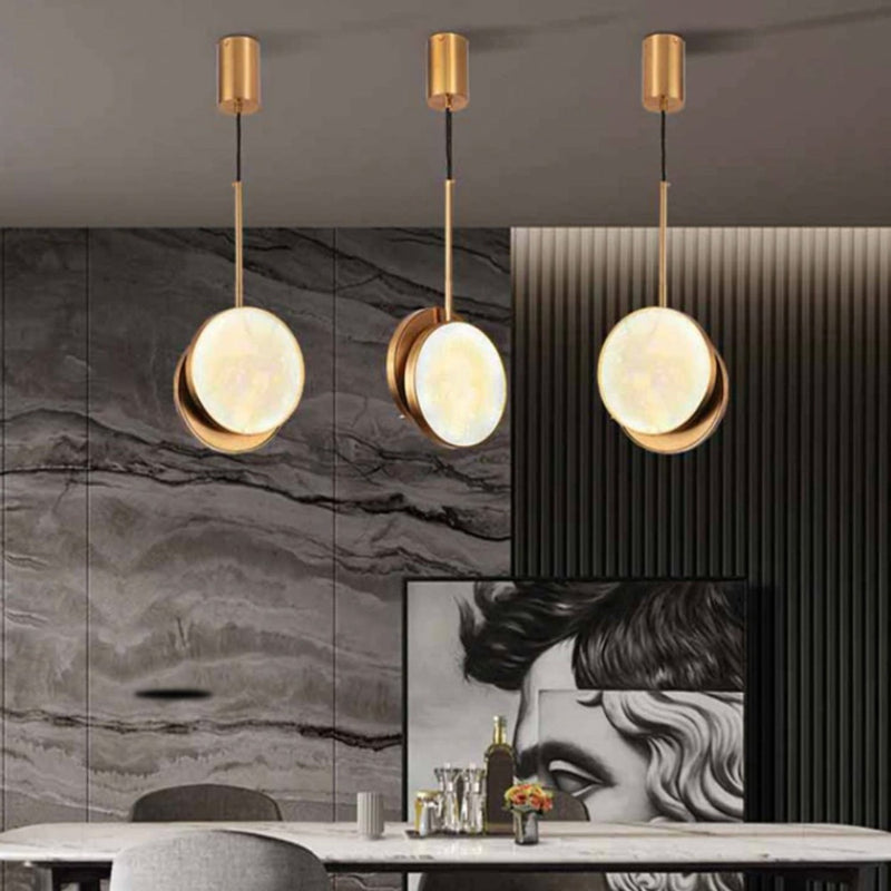 pendant light modern LED room-shaped marble effect Alhena