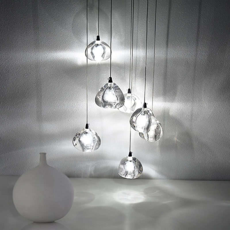 Lustre moderne LED en forme de glaçons en cristal Jaione