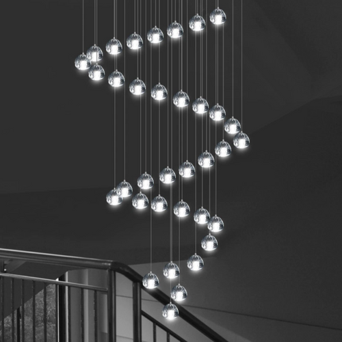 Jaione modern LED crystal chandelier in the shape of icicles