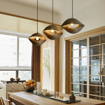 Suspension design coquillage en bambou