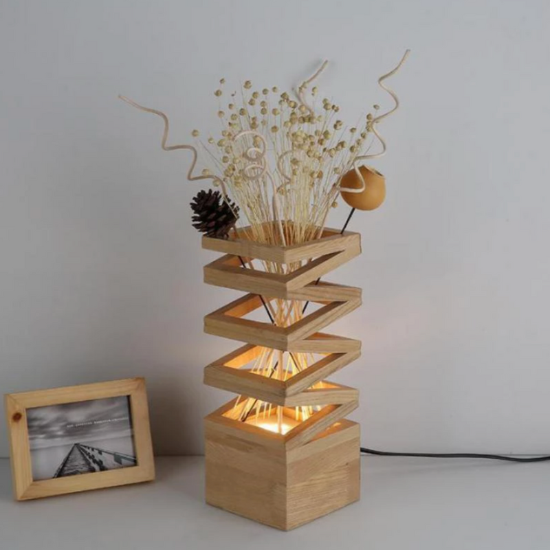 Lampe de chevet ou bureau en bois de haute qualité Wooden