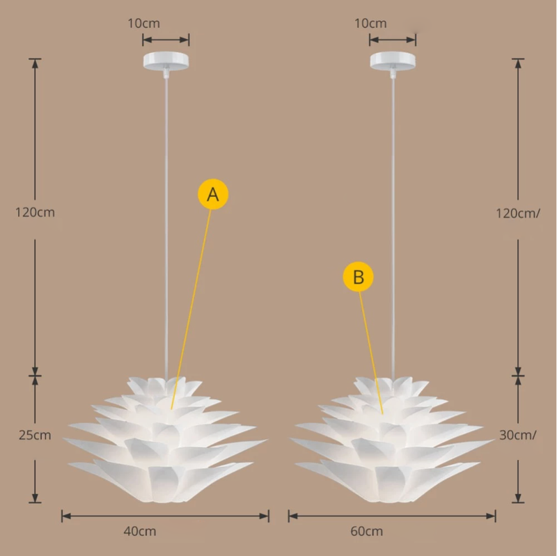 pendant light LED flower 40cm or 60cm