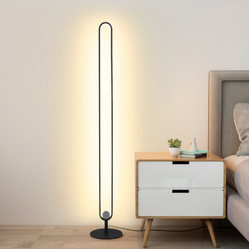 Lampadaire industriel LED minimaliste en métal résistant Hevenly