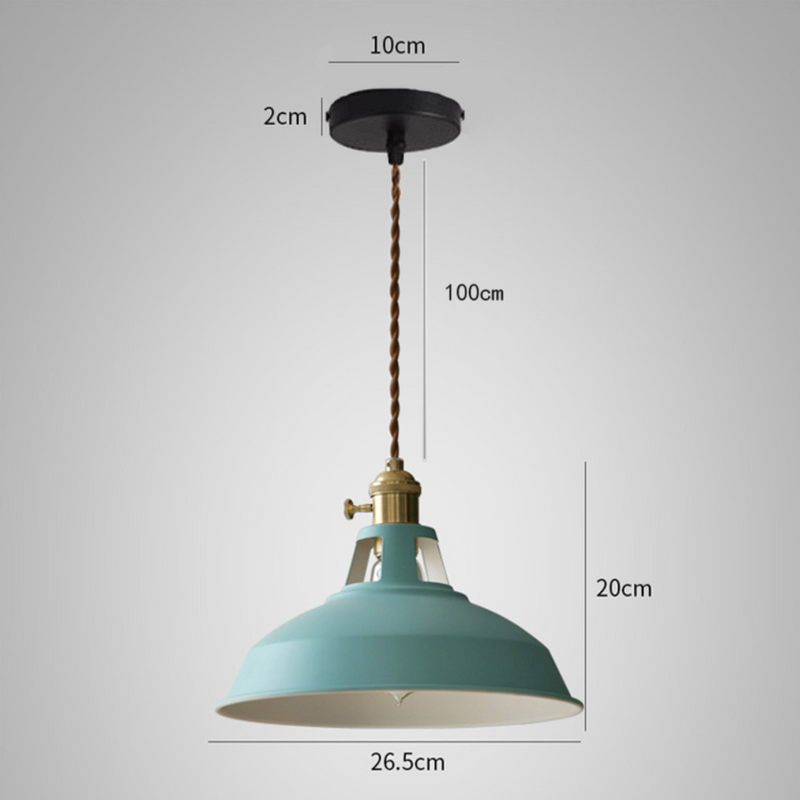 pendant light Loft colored metal LED