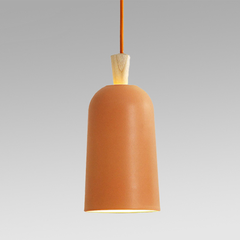 pendant light scandinavian with lampshade metal and wood Maloe