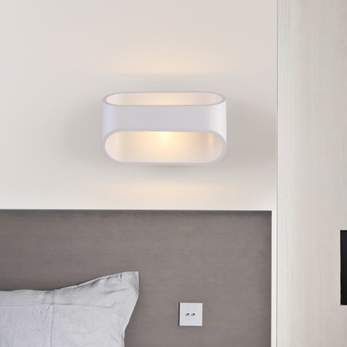 Applique design LED en aluminium blanc Sconce