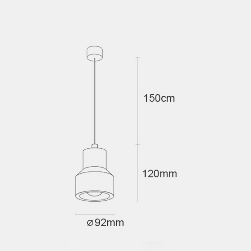 Suspension design en ciment style terrazzo coloré