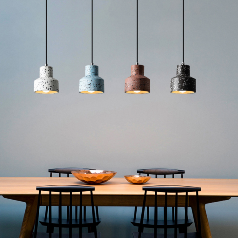 pendant light colorful terrazzo style cement design