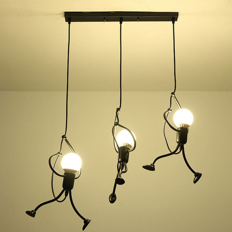 Design pendant lamp with LED man Human