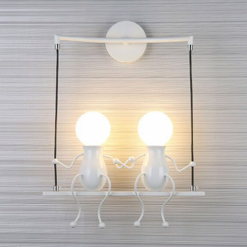 wall lamp LED wall hanging man on swing Decoration