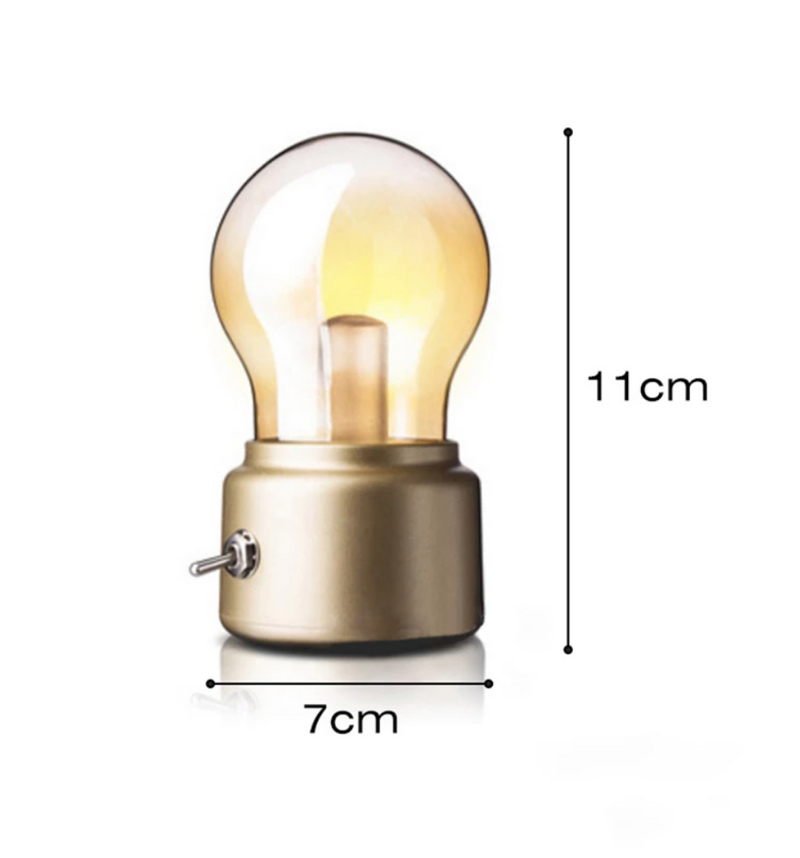 Lampe à poser LED vintage en forme d'ampoule