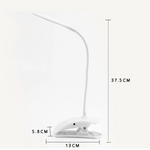 Lampe de bureau LED colorée à pince et USB