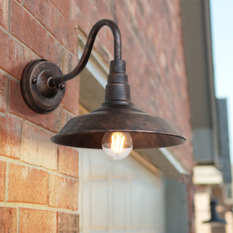 wall lamp vintage rustic LED outdoor (black or brown)