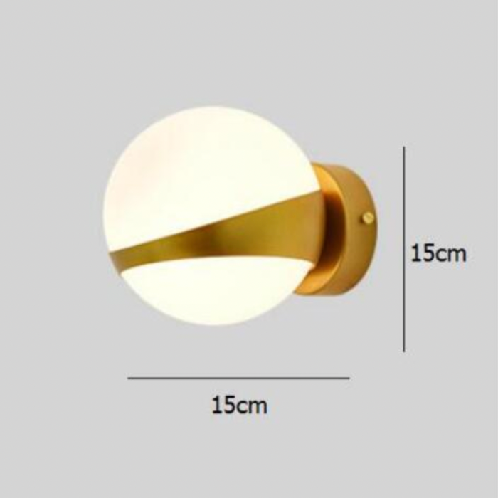 wall lamp gold wall with ball