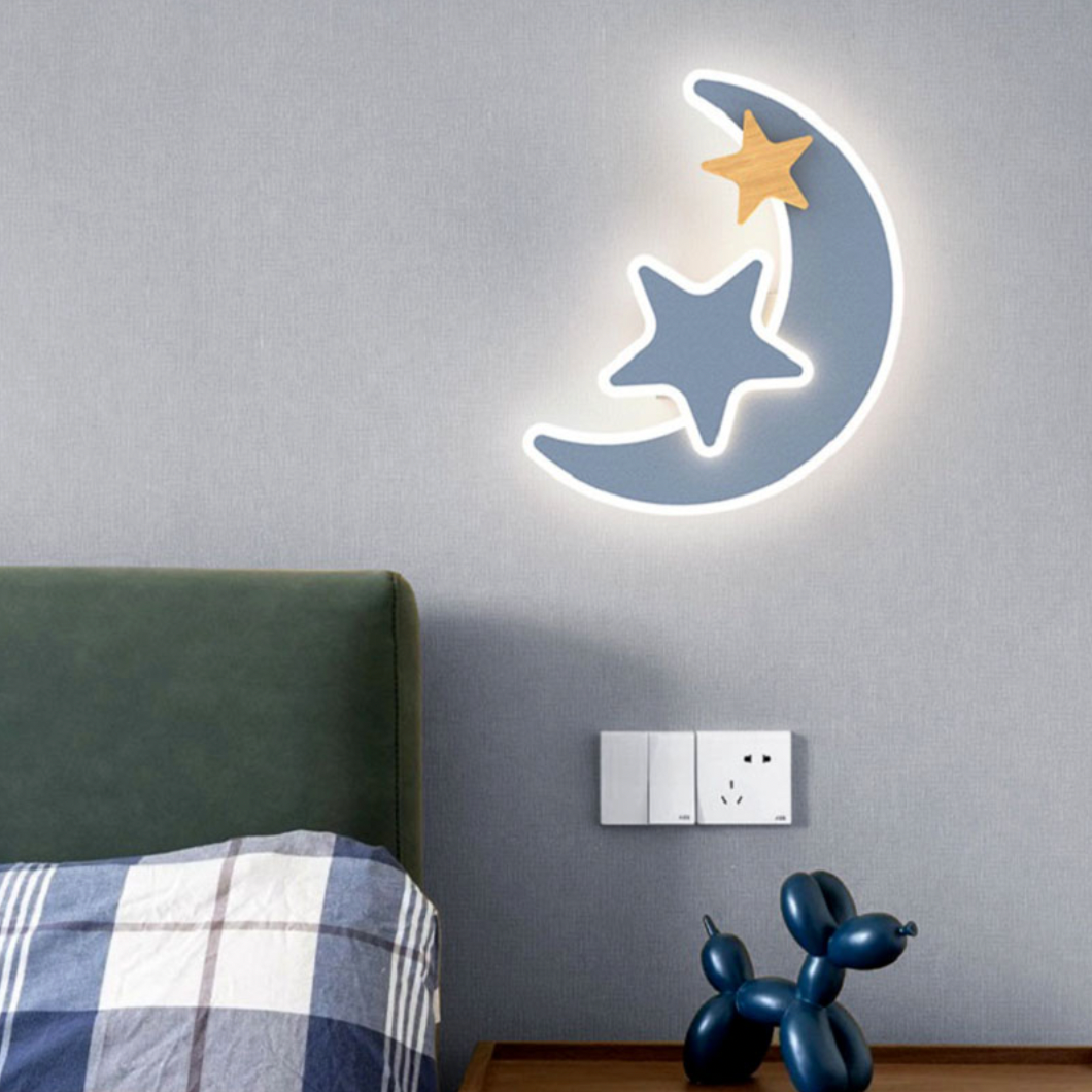 Applique murale moderne LED avec lune pour enfant Bowie - vue 2 sur 3