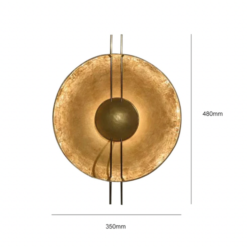 Applique murale design à LED avec plusieurs disques en métal doré Luxury