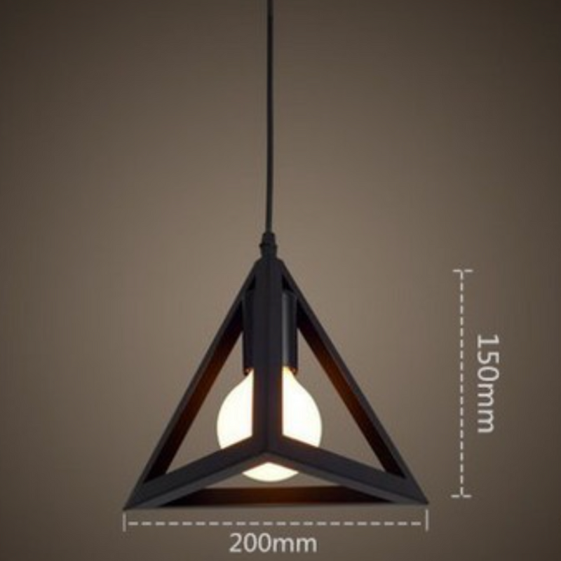 Suspension design en triangle de différentes couleurs