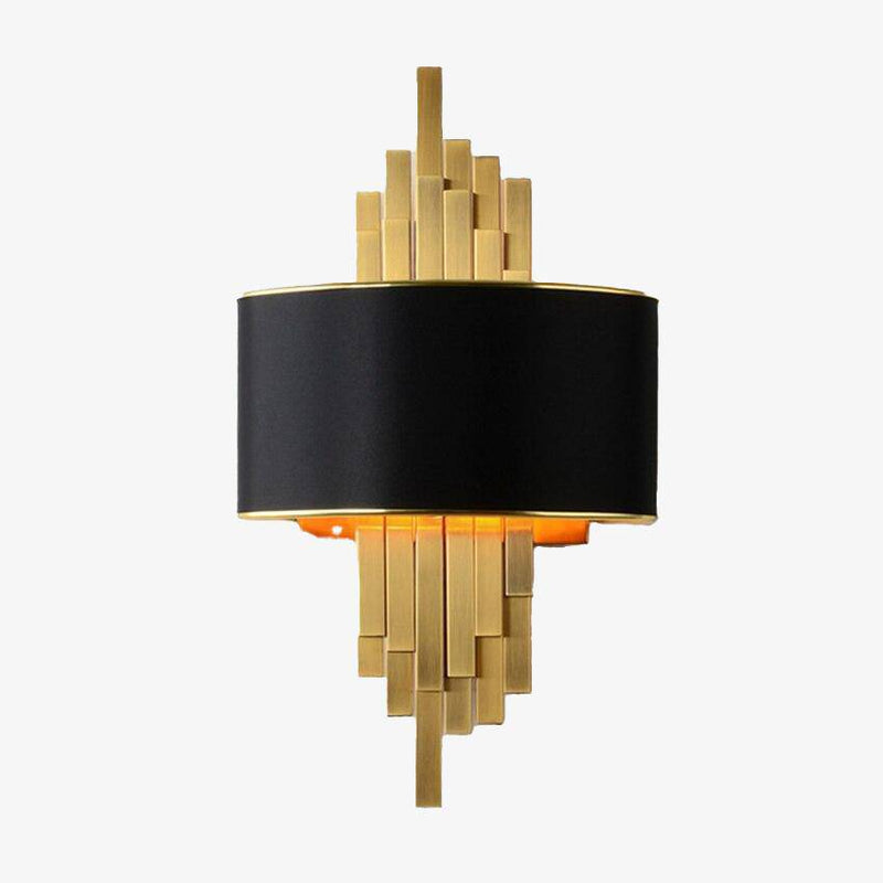 wall lamp Black and gold LED Pipe