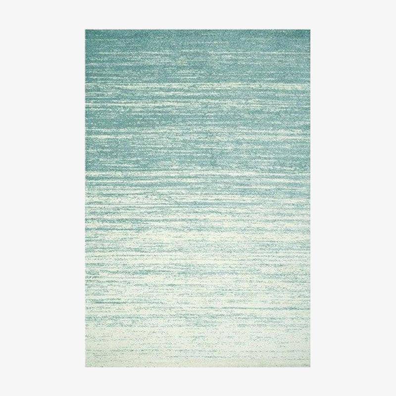 Tapis rectangle moderne au dégradé vert et blanc style Keecy