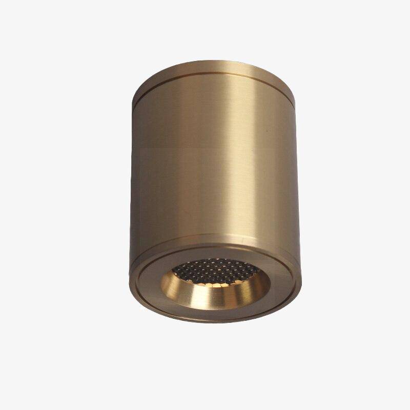 Spot design LED en cylindre cuivré Loft
