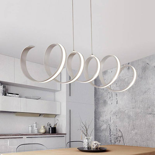 Lustre design à LED en spirale