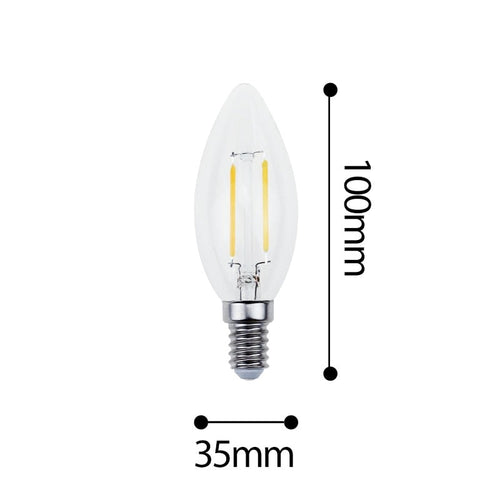 Bombilla LED ovalada E14 de filamento incandescente Edison