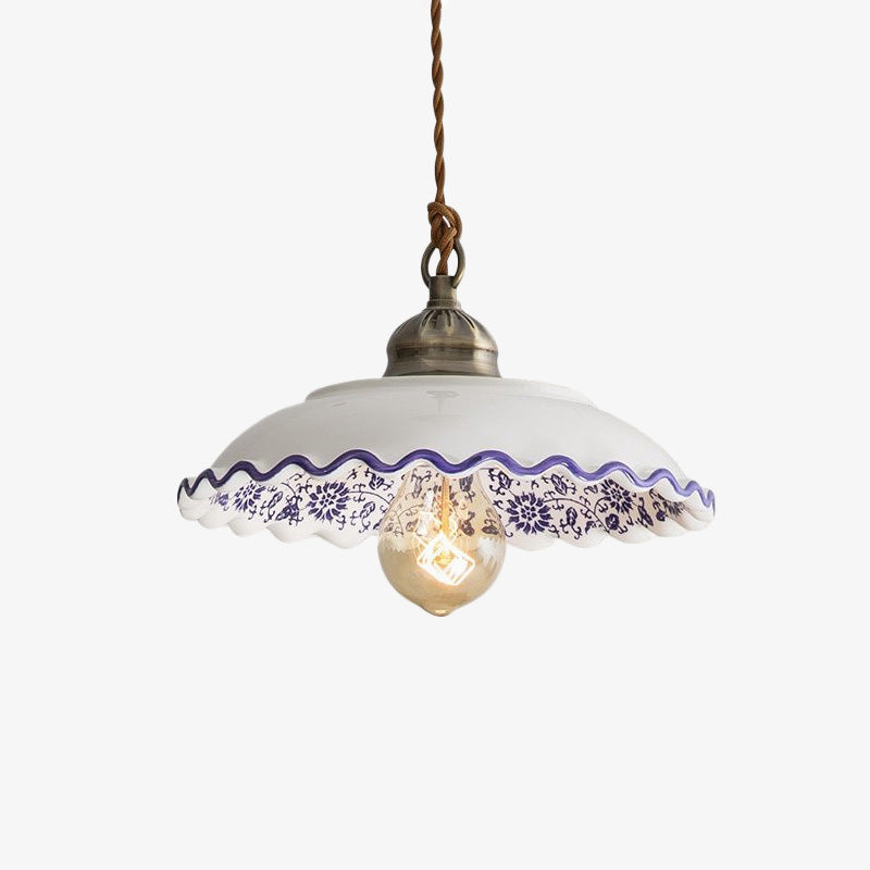 pendant light modern LED lampshade white ceramic Riya