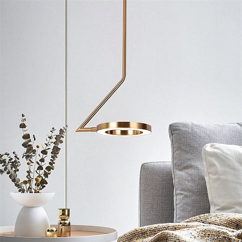 Suspension design LED ronde en métal fin Bony - vue 5 sur 8