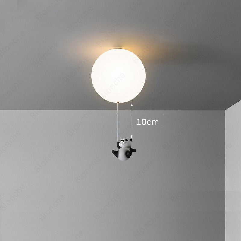 LED children's ceiling light with ball and panda Otto
