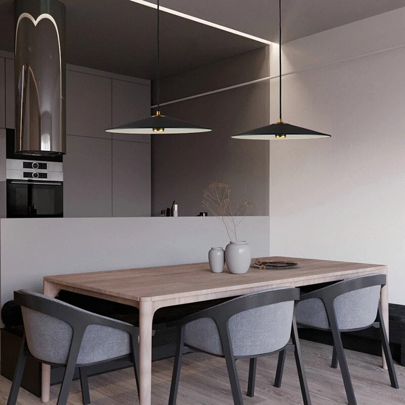 Suspension design LED conique plate Vermont
