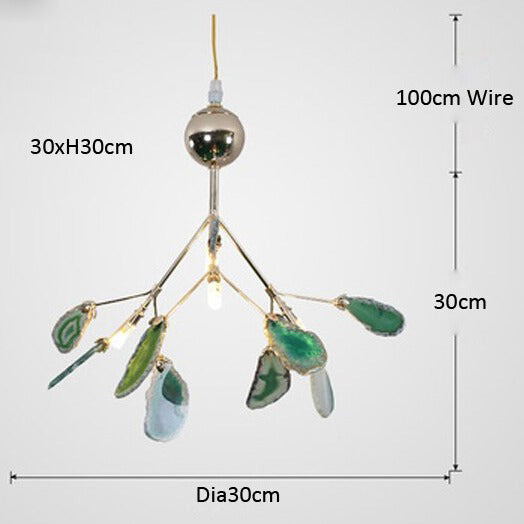 Lustre moderne en cristal LED coloré Sariya