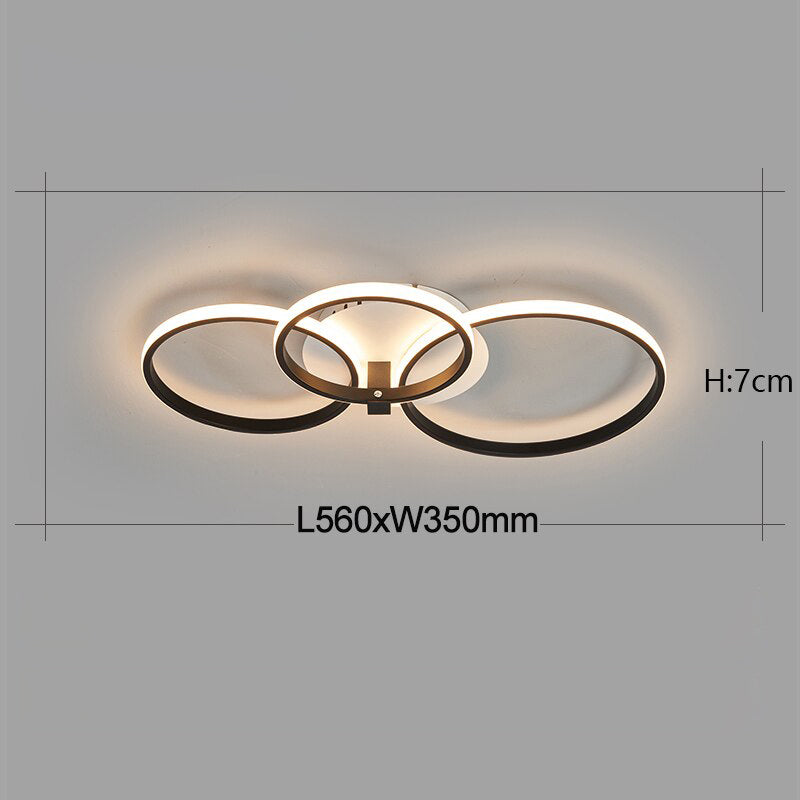 Modern ceiling light with LED rings Vexler
