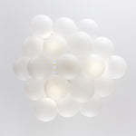 Lustre design avec multiples boules en verre Triz