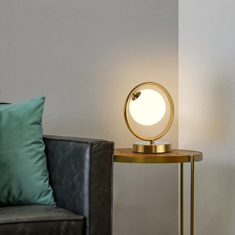 Lampe à poser design LED en métal doré Nuria - vue 2 sur 8